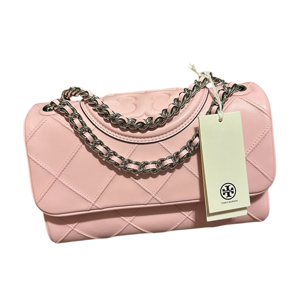 Tory Burch Fleming soft convertible shoulder bag in pale pink NWT - Picture 3 of 6